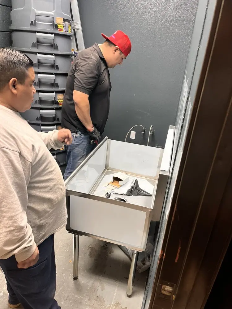 Commercial plumbing and sink installation in Darby