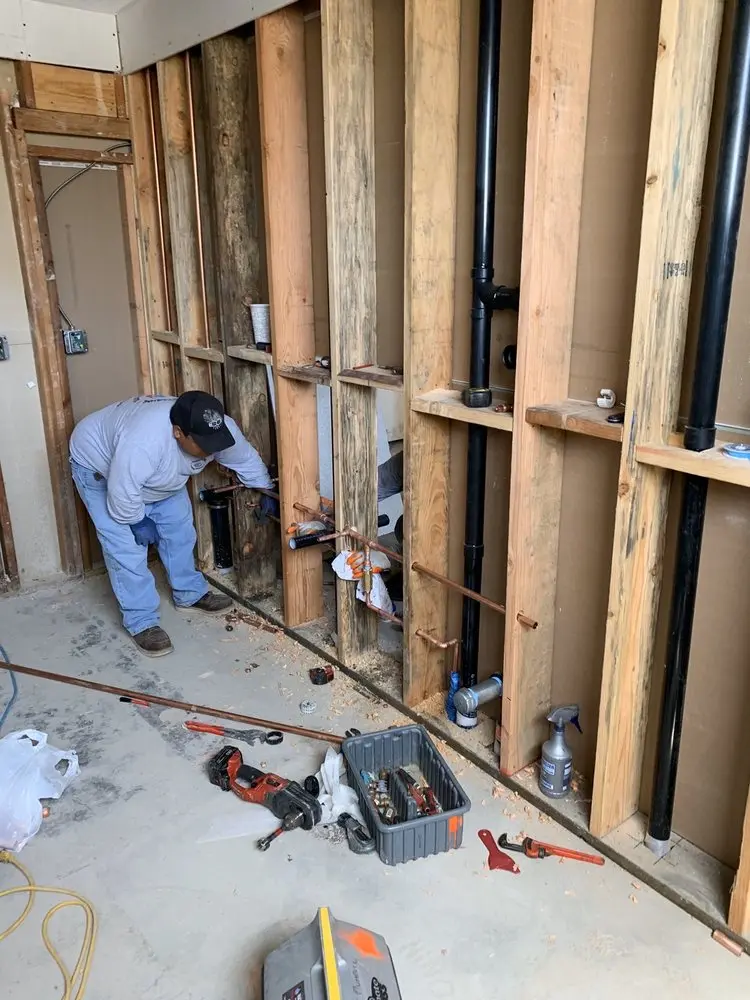 Commercial rough-in plumbing for Gas Line Repair in Darby